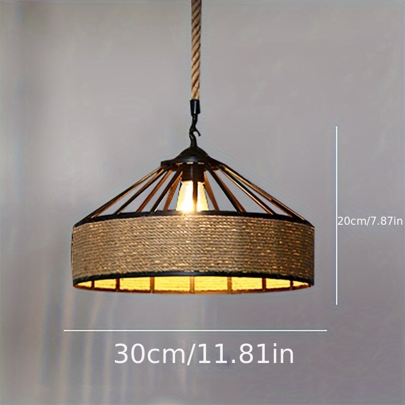 Elyndra – Traditional Cast Iron Ceiling Lamp with Woven Glass Shade