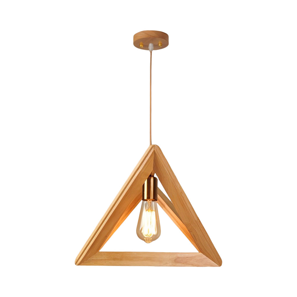 Nørvyn – Scandinavian Pendant Light with Natural Wood Frame