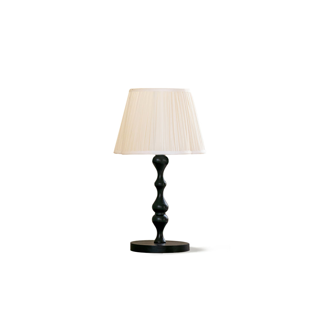 Lena – Stylish Wooden Base and Fabric Shade Table Lamp