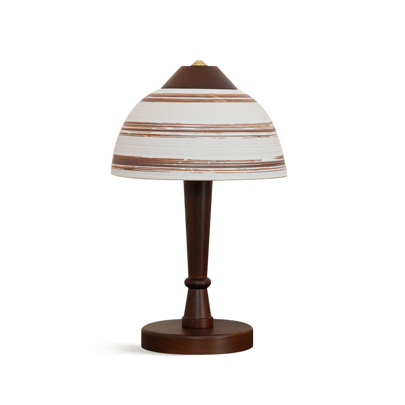 Kara – Elegant Walnut Wood Table Lamp with LED Lighting