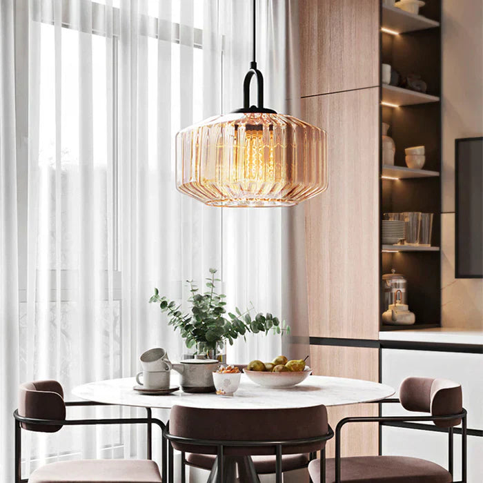 Belle – Retro Glass Loft Pendant Light with LED