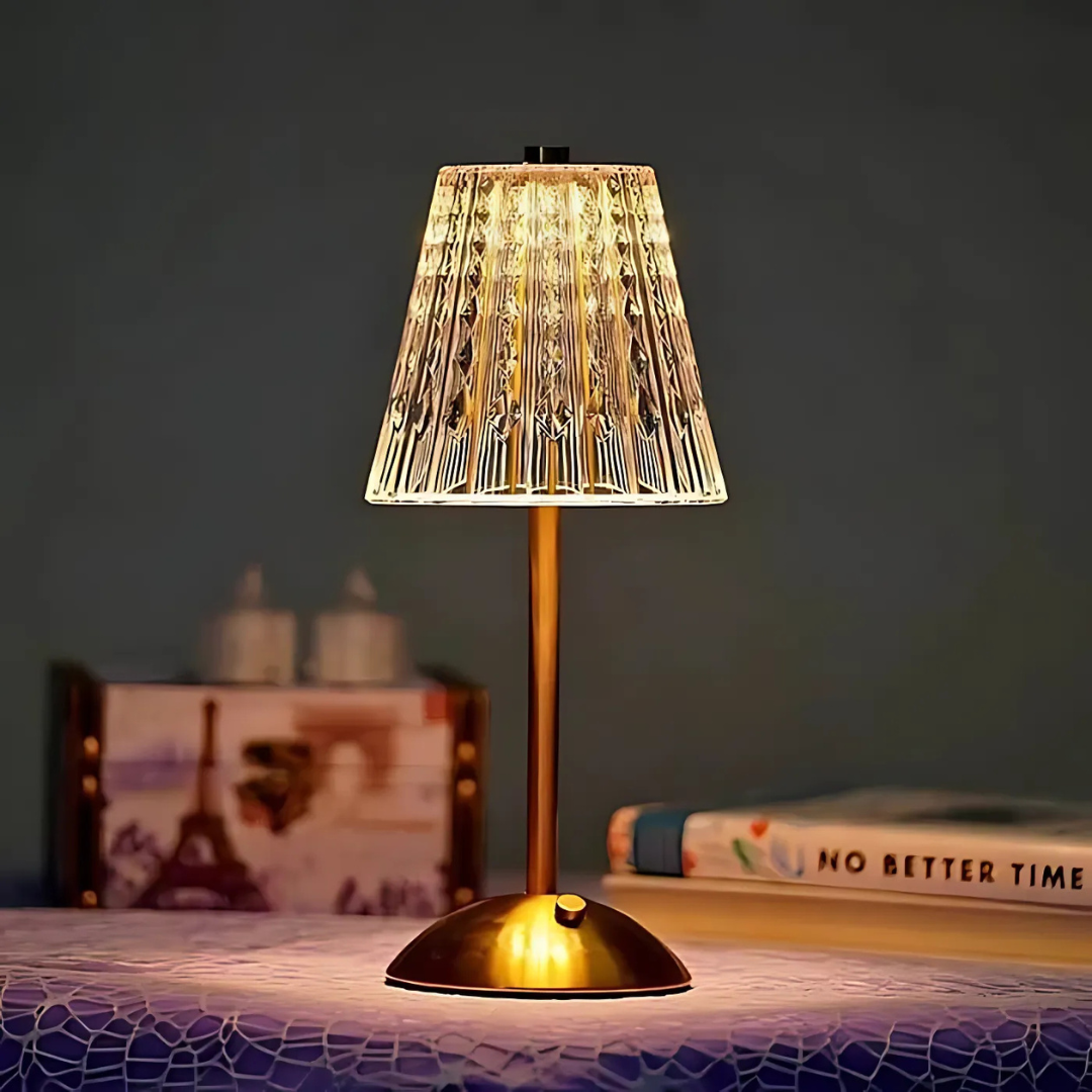 Virelia – Wireless LED Table Lamp with Crystal-Effect Glow