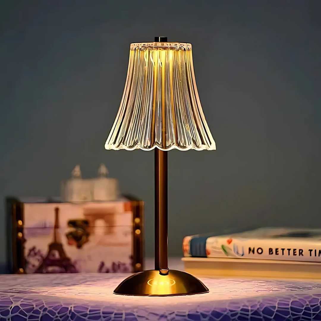 Virelia – Wireless LED Table Lamp with Crystal-Effect Glow
