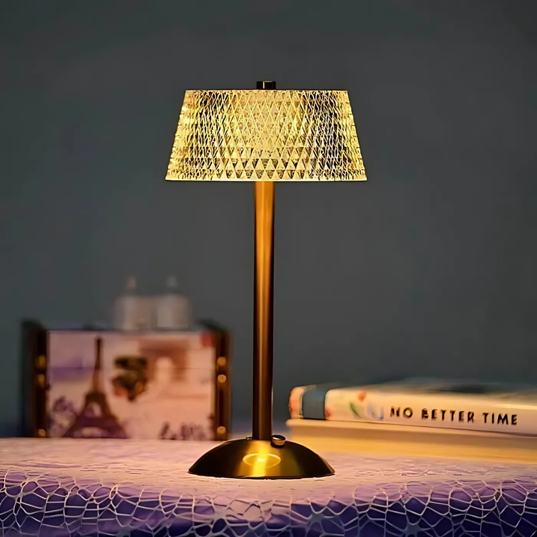 Virelia – Wireless LED Table Lamp with Crystal-Effect Glow