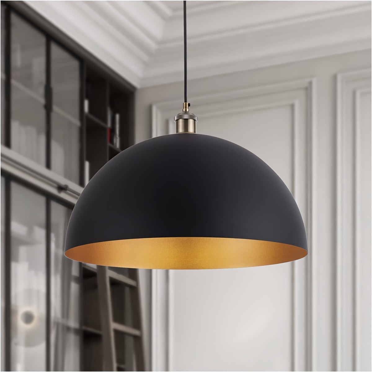 Corvian – Vintage Industrial Pendant Light in Black and Gold