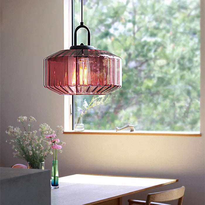 Belle – Retro Glass Loft Pendant Light with LED