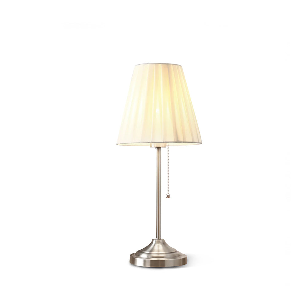 Ember – Metal and Fabric Table Lamp with Yellow Pleated Shade