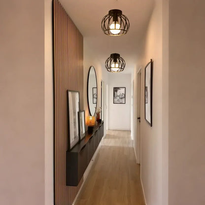 Ferrosen – Black &amp; Gold Industrial Ceiling Light