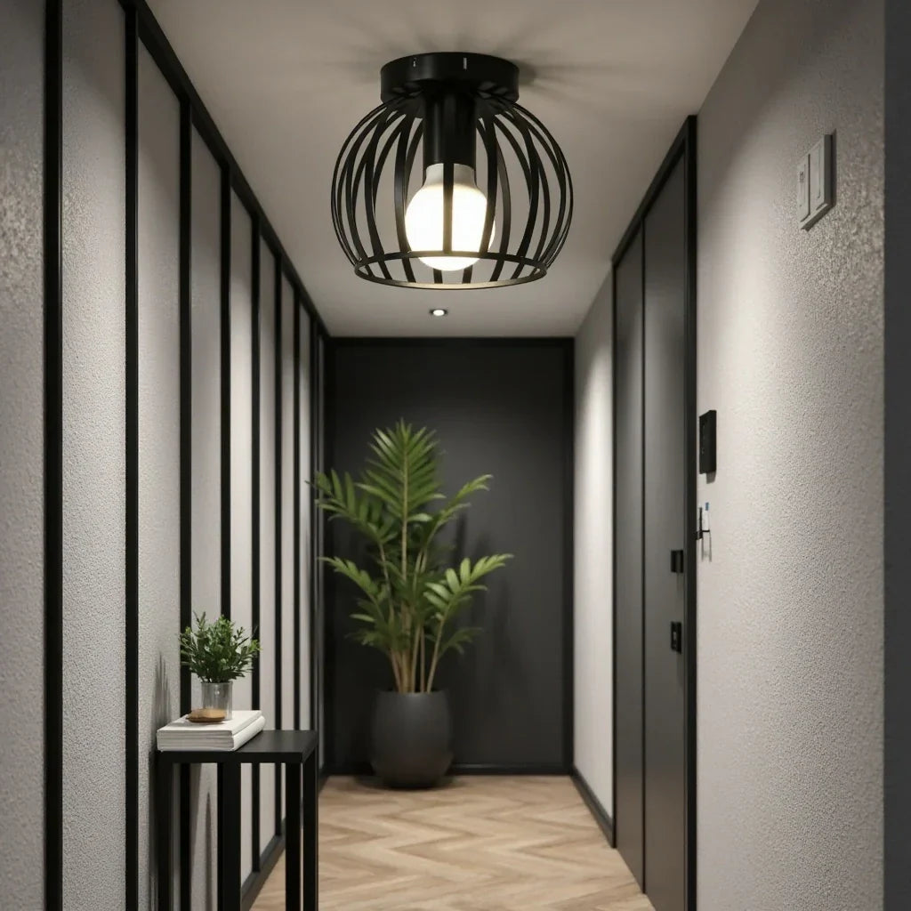 Ferrosen – Black &amp; Gold Industrial Ceiling Light