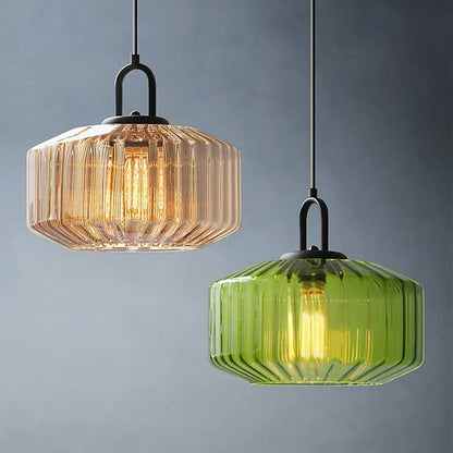 Belle – Retro Glass Loft Pendant Light with LED