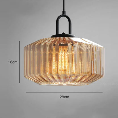 Belle – Retro Glass Loft Pendant Light with LED