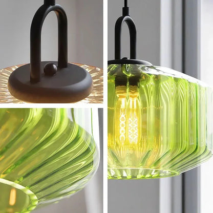 Belle – Retro Glass Loft Pendant Light with LED