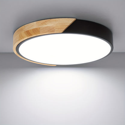 Averyn – Modern Round LED Ceiling Light with Triple Colour Modes (30cm, Black)