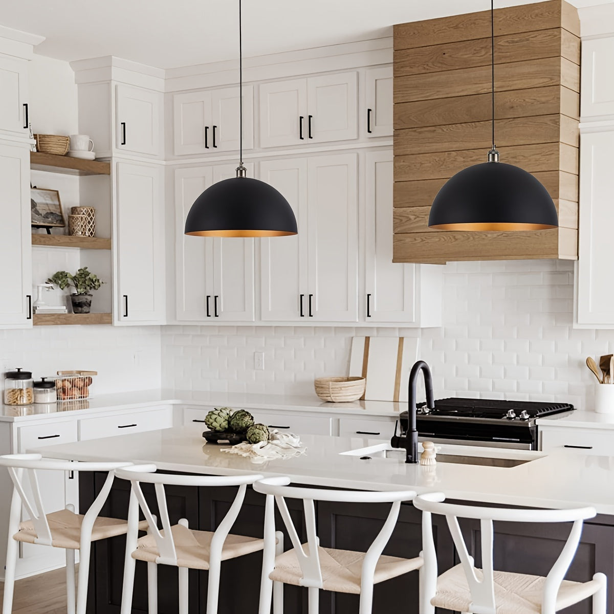Corvian – Vintage Industrial Pendant Light in Black and Gold