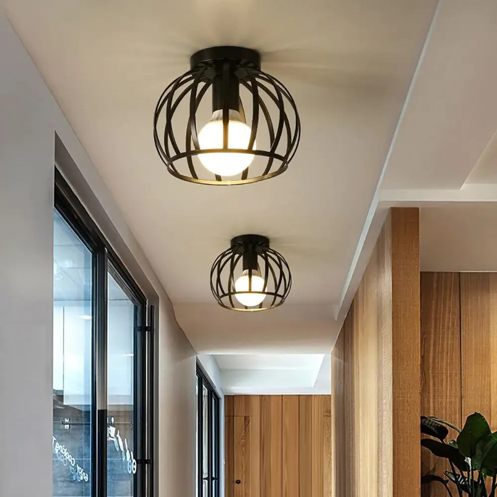 Ferrosen – Black &amp; Gold Industrial Ceiling Light
